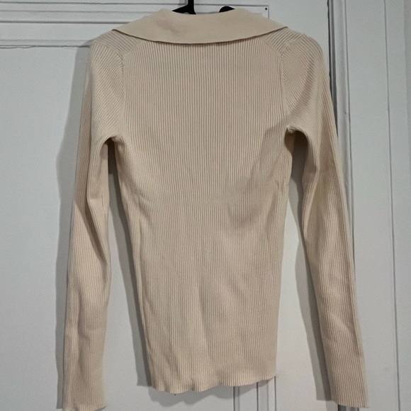 NWOT Aritzia Babaton Leyster Polo Sweater in Birch - Picture 9 of 9